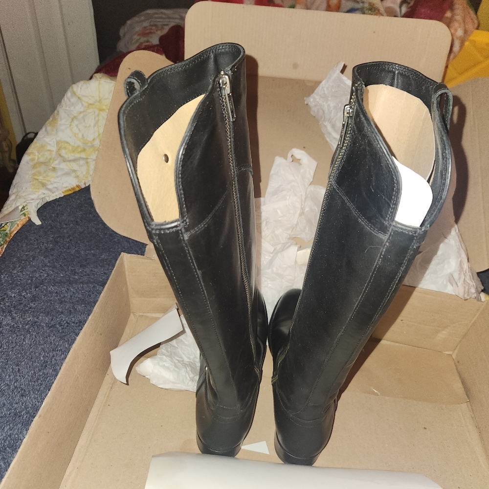 Frye Melissa tab tall black leather size 7